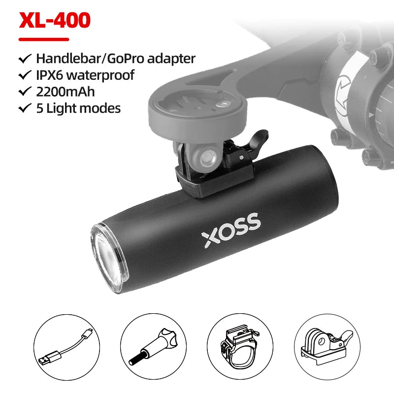 XOSS XL1200 Waterproof Rechargeable Bike Headlight