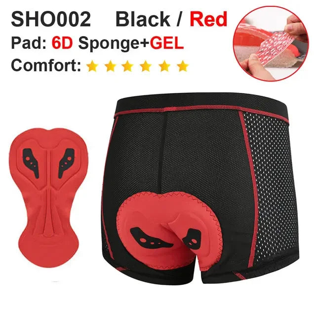 NEWBOLER Men’s 5D Gel Padded Cycling Underwear