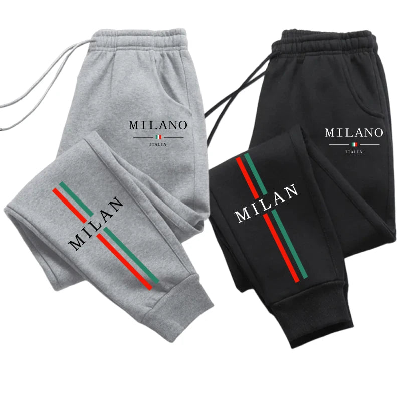 Milan City Printed Jogger Pants for Men – High Quality Autumn Fashion Streetwear