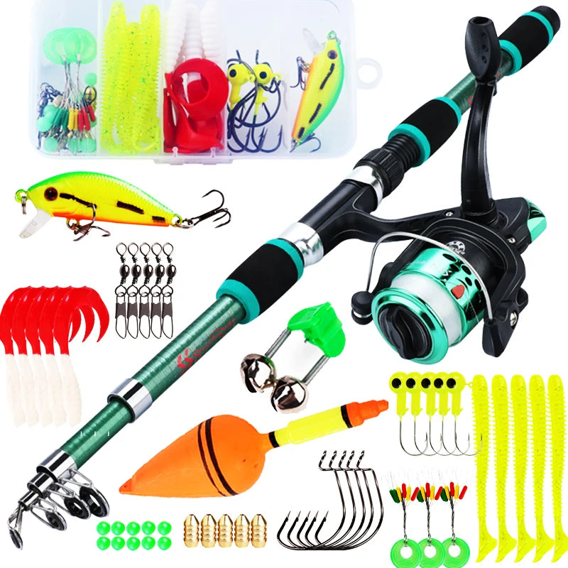 Sougayilang 1.8M Telescopic Rod & Spinning Reel Combo