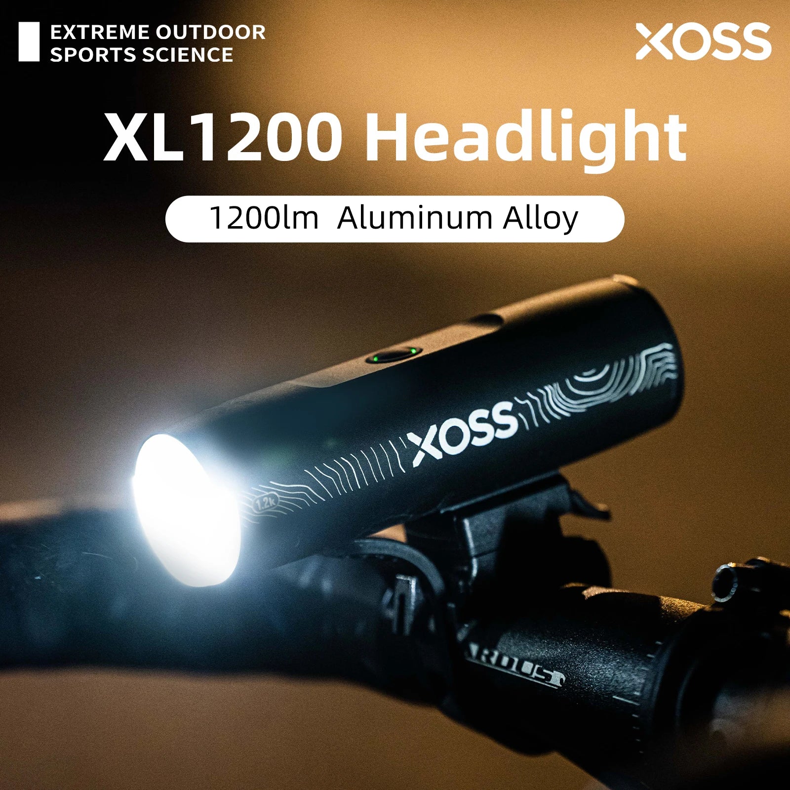XOSS XL1200 Waterproof Rechargeable Bike Headlight