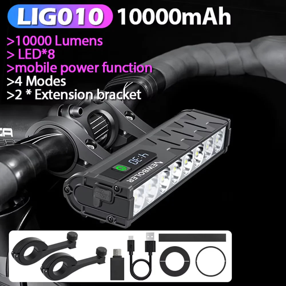 NEWBOLER 10000 Lumen Waterproof Bike Headlight