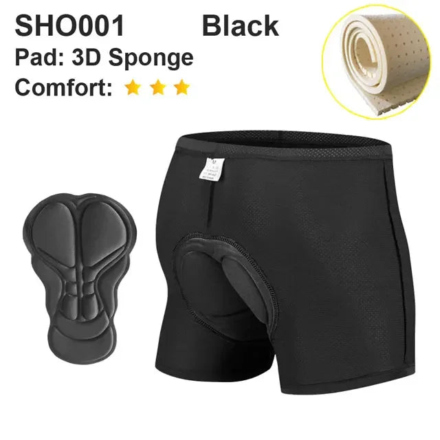 NEWBOLER Men’s 5D Gel Padded Cycling Underwear