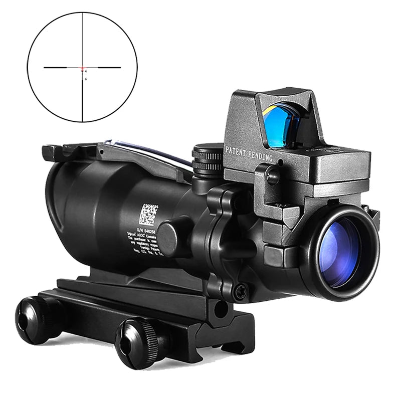 Adjustable 4x32 Red Dot Tactical Scope