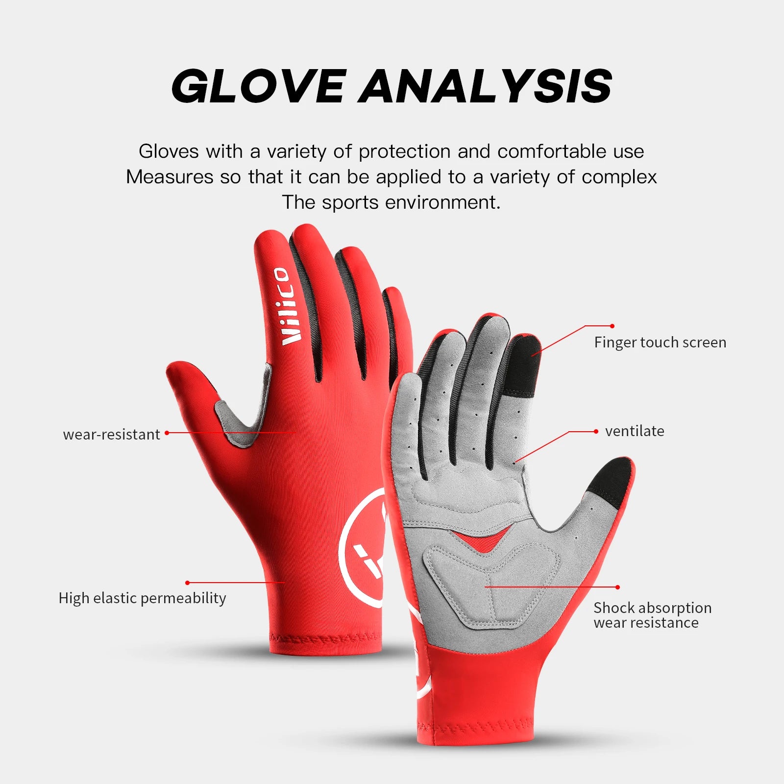 Touchscreen Gel Cycling Gloves – Full & Half Finger