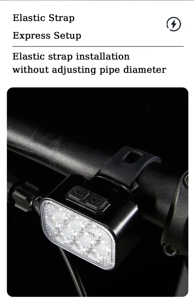 BUCKLOS USB Rechargeable LED Bike Lights – Front & Rear