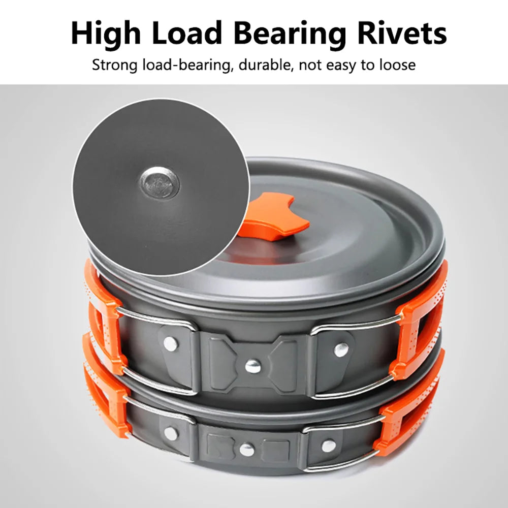 Camping Cookware Set for 2–3 People – Non-Stick