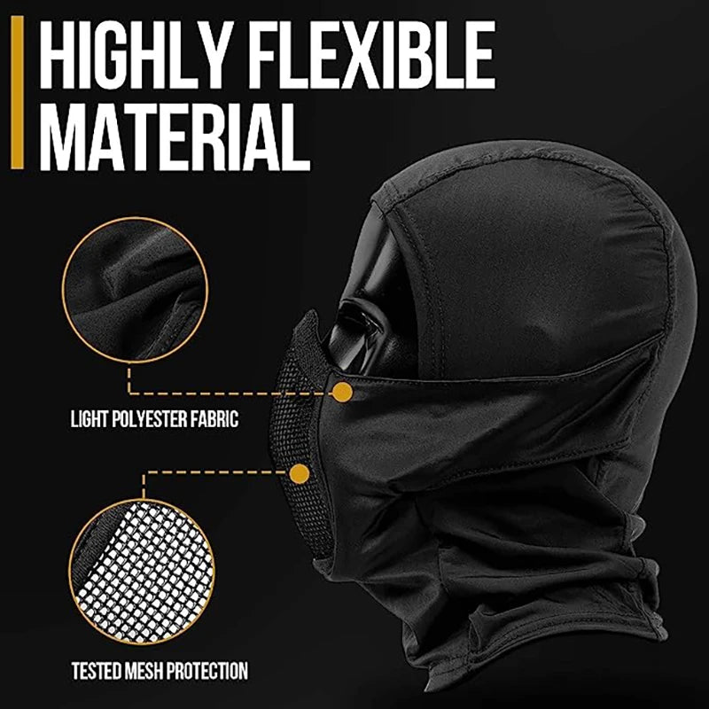 Tactical Half-Face Balaclava Mask – Breathable Mesh