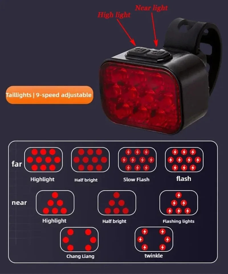 BUCKLOS USB Rechargeable LED Bike Lights – Front & Rear