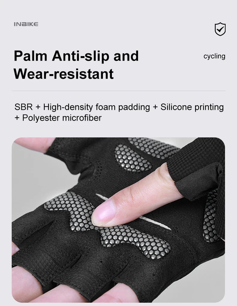 INBIKE Half-Finger Shock-Absorption Cycling Gloves
