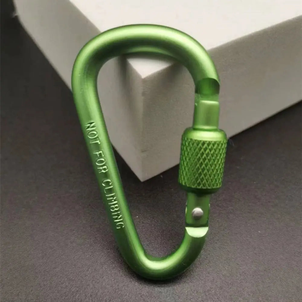 Aluminum Alloy D-Shaped Carabiner Keychain with Lock