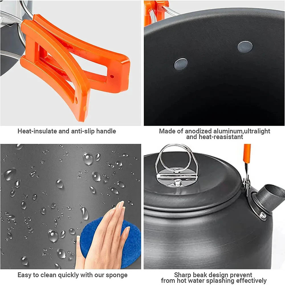 Camping Cookware Set for 2–3 People – Non-Stick