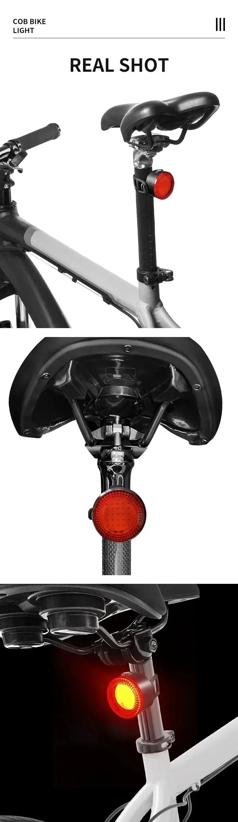 BUCKLOS USB Rechargeable LED Bike Lights – Front & Rear