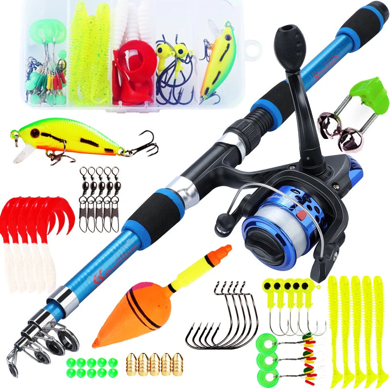 Sougayilang 1.8M Telescopic Rod & Spinning Reel Combo