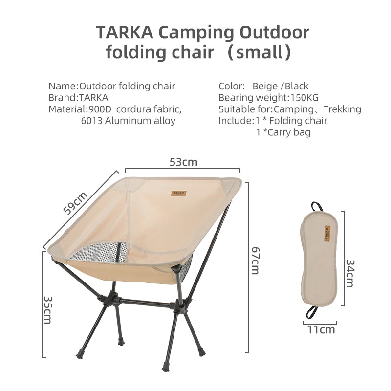 TARKA 2pcs Foldable Camping Chairs