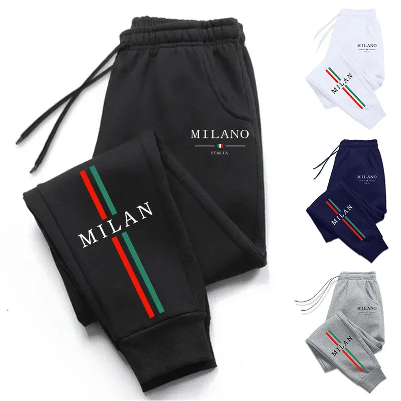 Milan City Printed Jogger Pants for Men – High Quality Autumn Fashion Streetwear