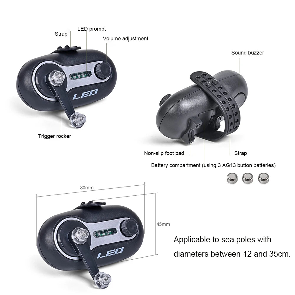 Electronic Carp Fishing Bite Alarm with Light & Sound