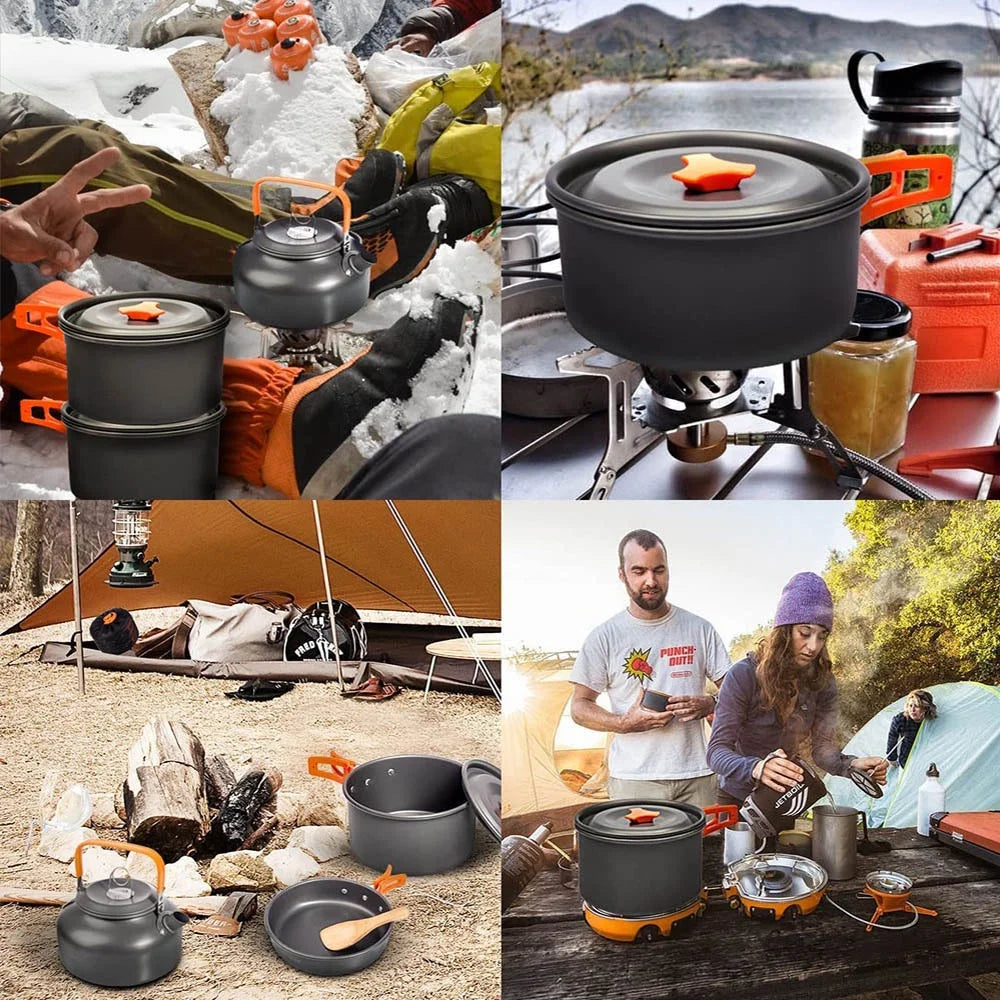 Camping Cookware Set for 2–3 People – Non-Stick