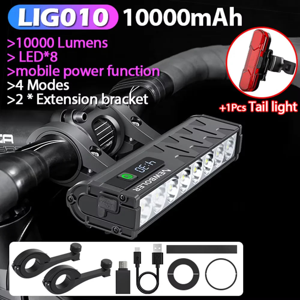 NEWBOLER 10000 Lumen Waterproof Bike Headlight