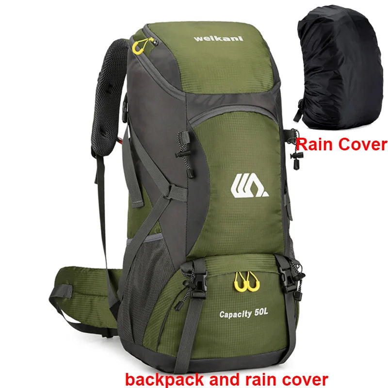50L Waterproof Travel & Hiking Backpack