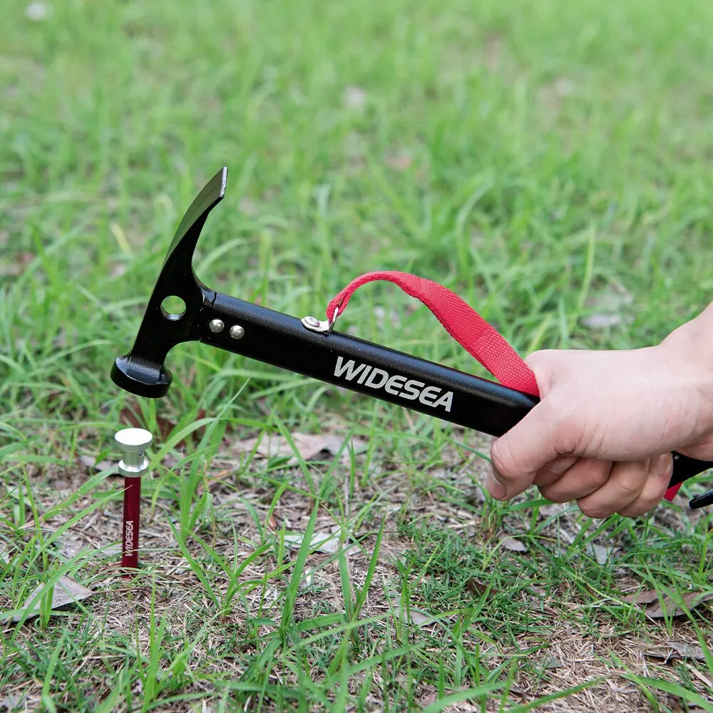 Widesea Stainless Steel Tent Hammer with Stake Puller