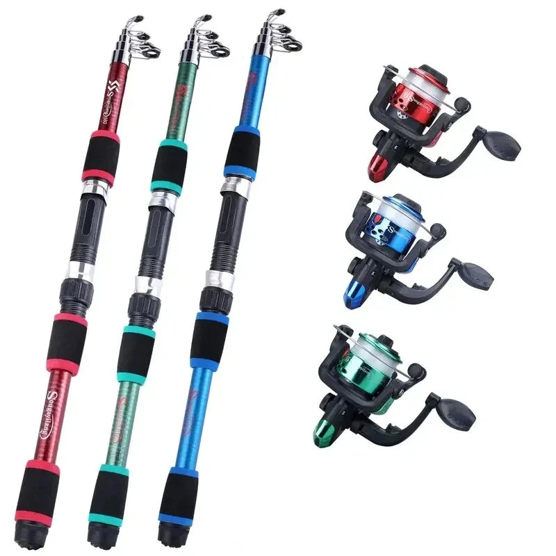 Telescopic Fishing Rod & Spinning Reel Full Kit