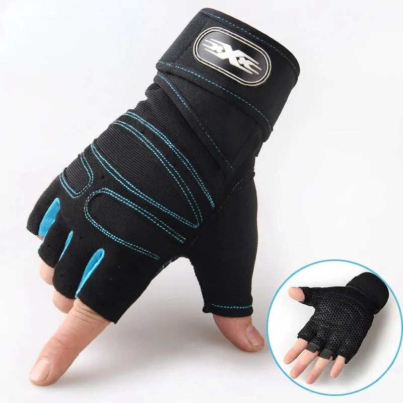 Outdoor Sport Fingerless Gloves with Wrist Guard