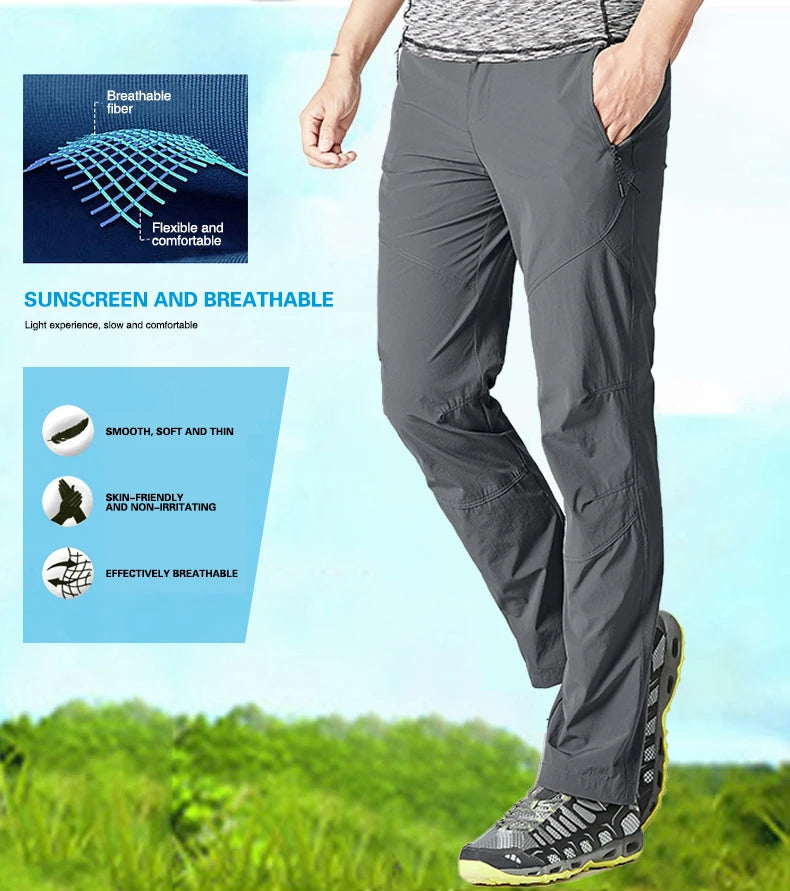 LNGXO Men’s Quick-Dry Waterproof Hiking Pants
