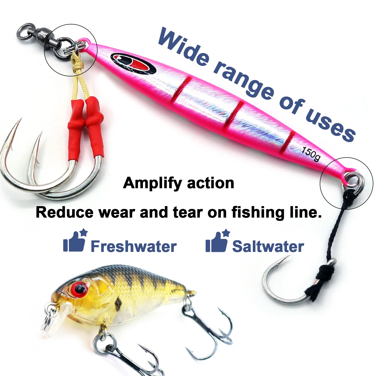 50–200PCS Stainless Steel Fishing Split Rings