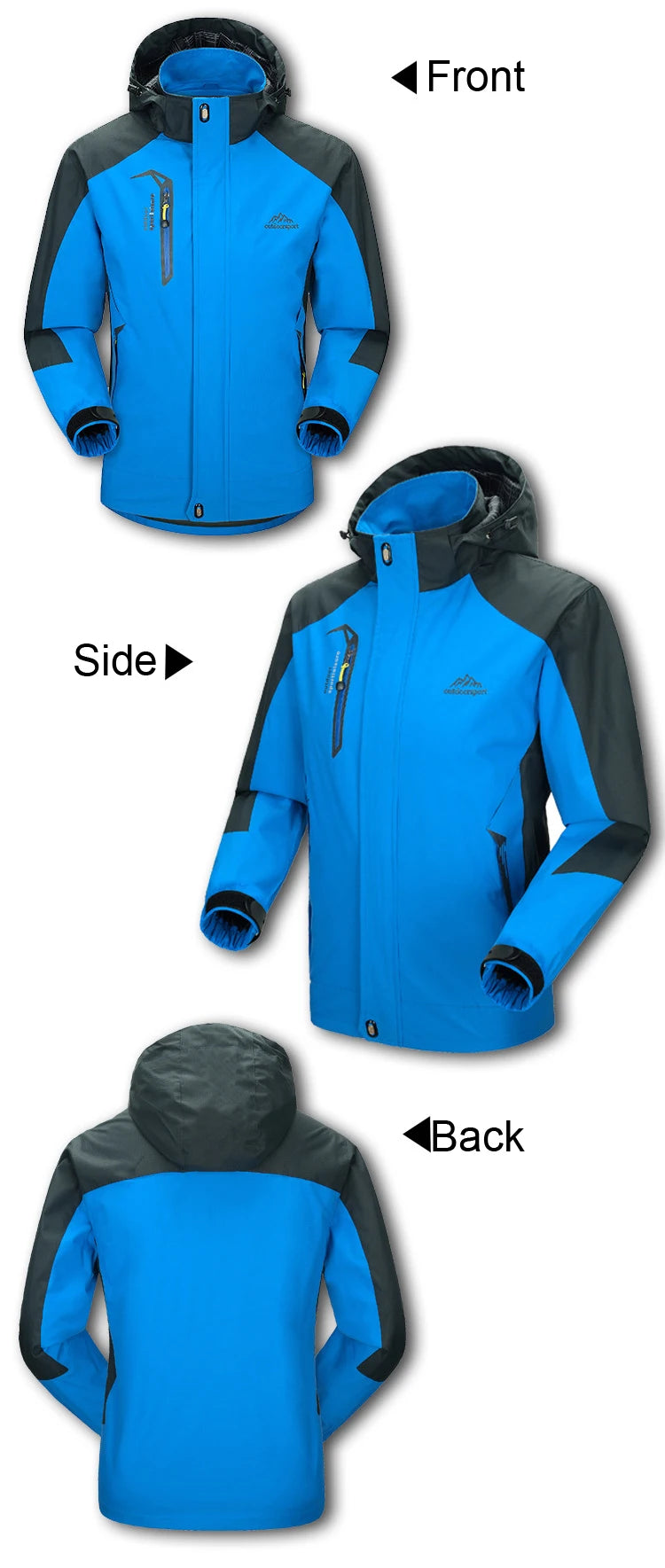 TRVLWEGO Men’s Waterproof Hiking & Outdoor Jacket