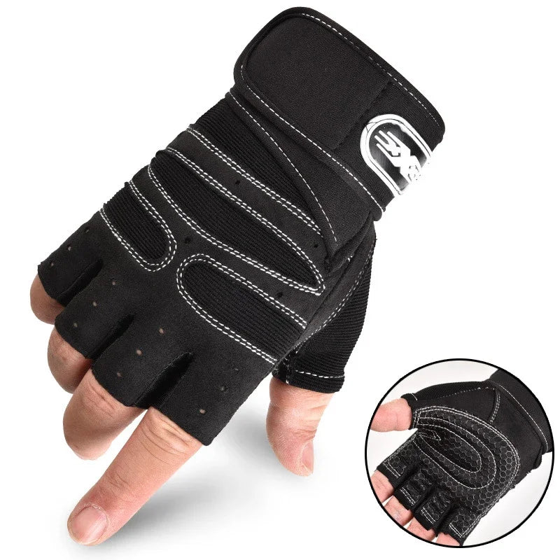 Outdoor Sport Fingerless Gloves with Wrist Guard