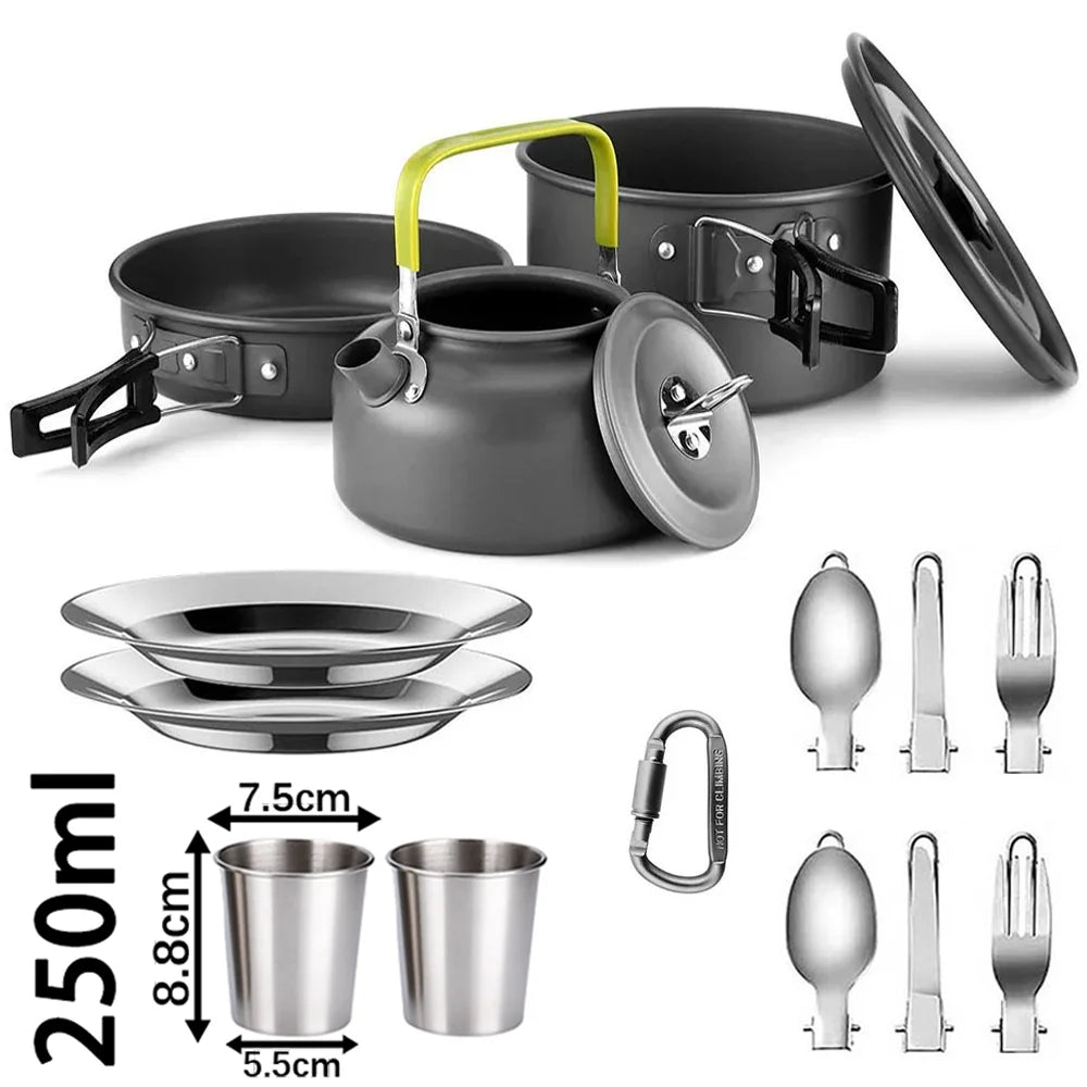 Camping Cookware Set for 2–3 People – Non-Stick
