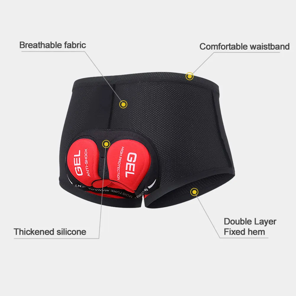 NEWBOLER Men’s 5D Gel Padded Cycling Underwear