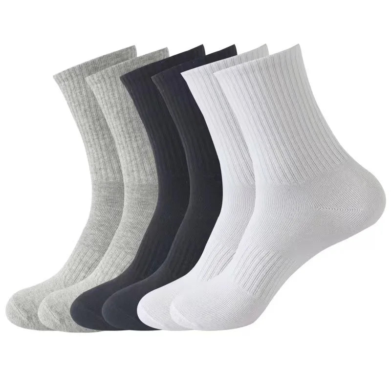 Men’s Moisture-Wicking Cotton Hiking Socks – 5 Pairs