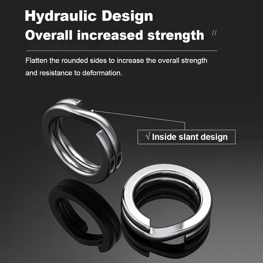 50–200PCS Stainless Steel Fishing Split Rings