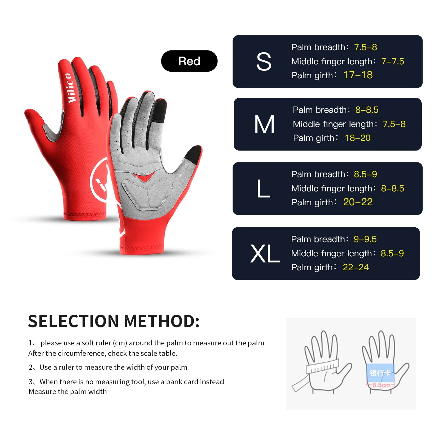 Touchscreen Gel Cycling Gloves – Full & Half Finger