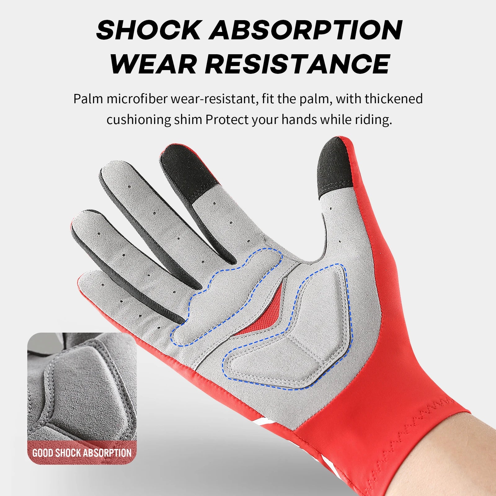 Touchscreen Gel Cycling Gloves – Full & Half Finger