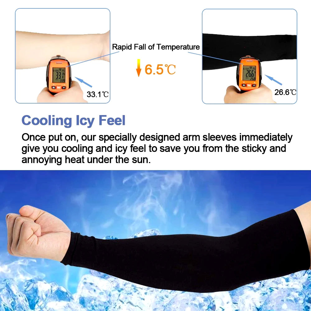 BraceTop UV Protection Sports Cooling Arm Sleeves
