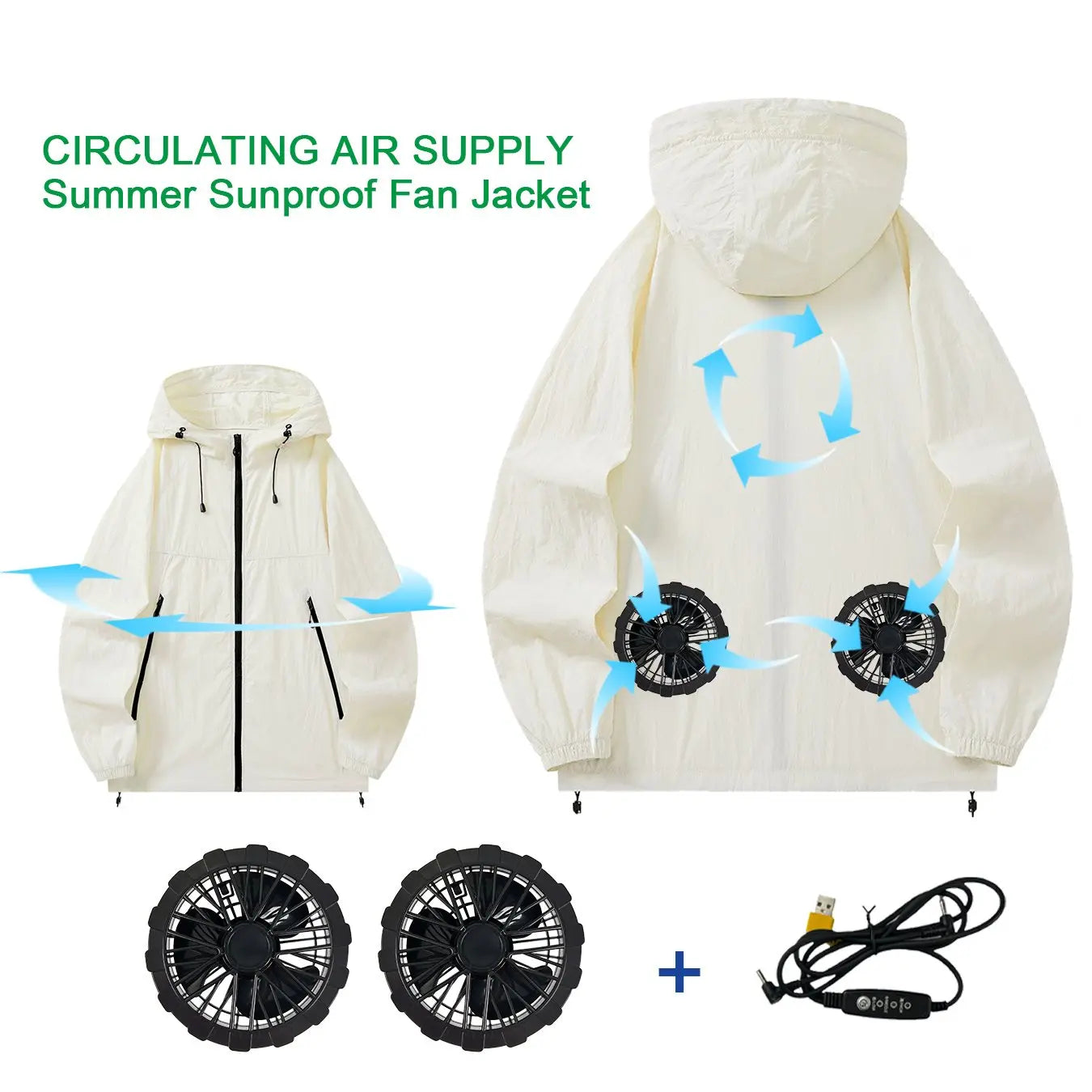 Summer Cooling Vest with Built-in Fan for Outdoor Work