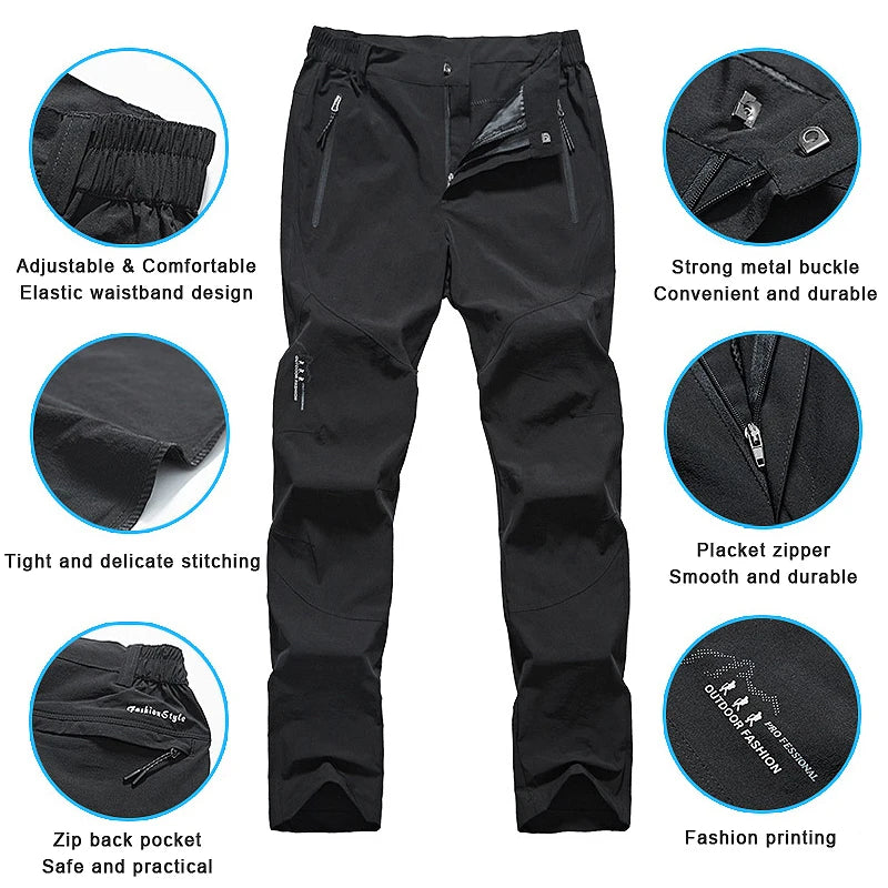 LNGXO Men’s Quick-Dry Waterproof Hiking Pants