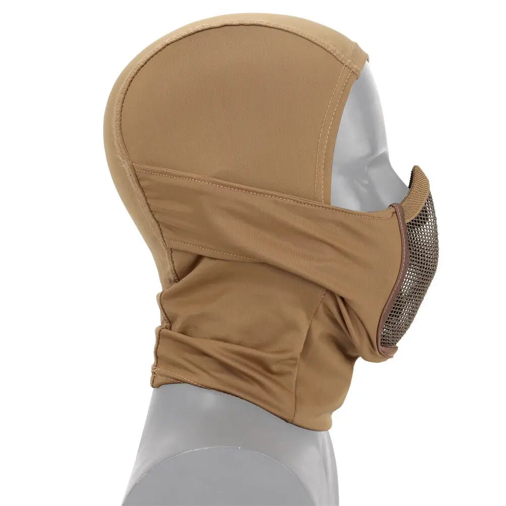 Tactical Half-Face Balaclava Mask – Breathable Mesh