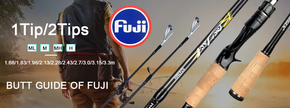PHISHGER Ultralight Mini Carbon Spinning & Baitcasting Rod