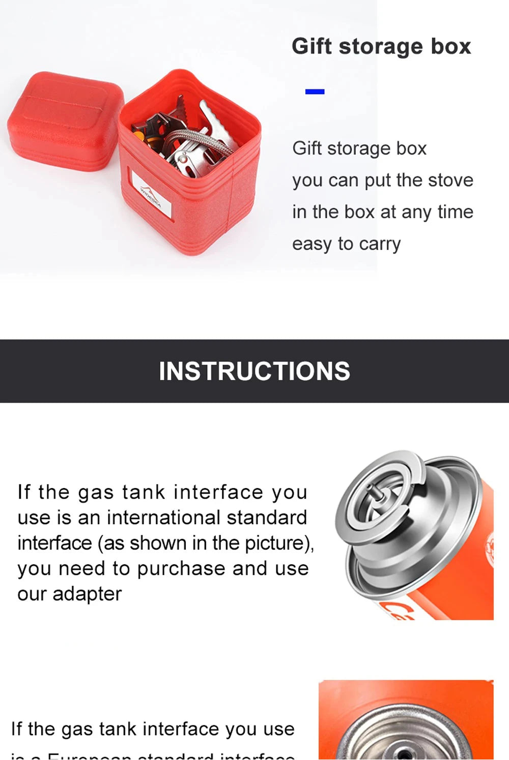 Camping Gas Stove – Portable Folding Outdoor Backpacking Stove 3500W