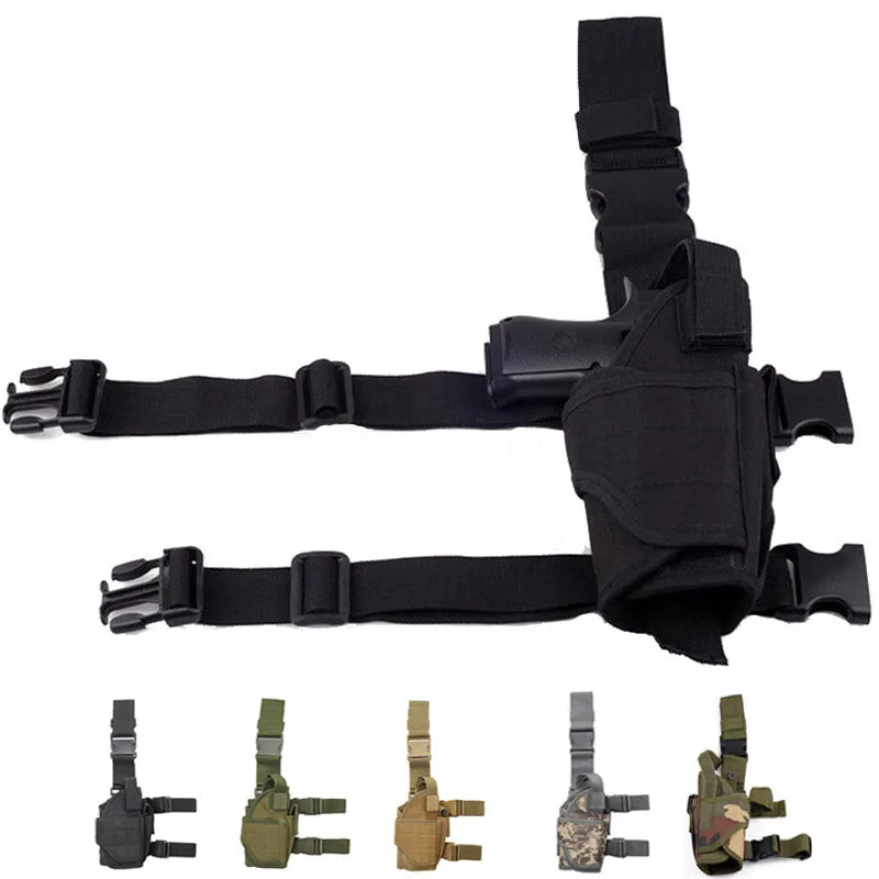Universal left and right pistol holster tactical tornado leg style thigh holster hunting air gun Glock pistol clip bag