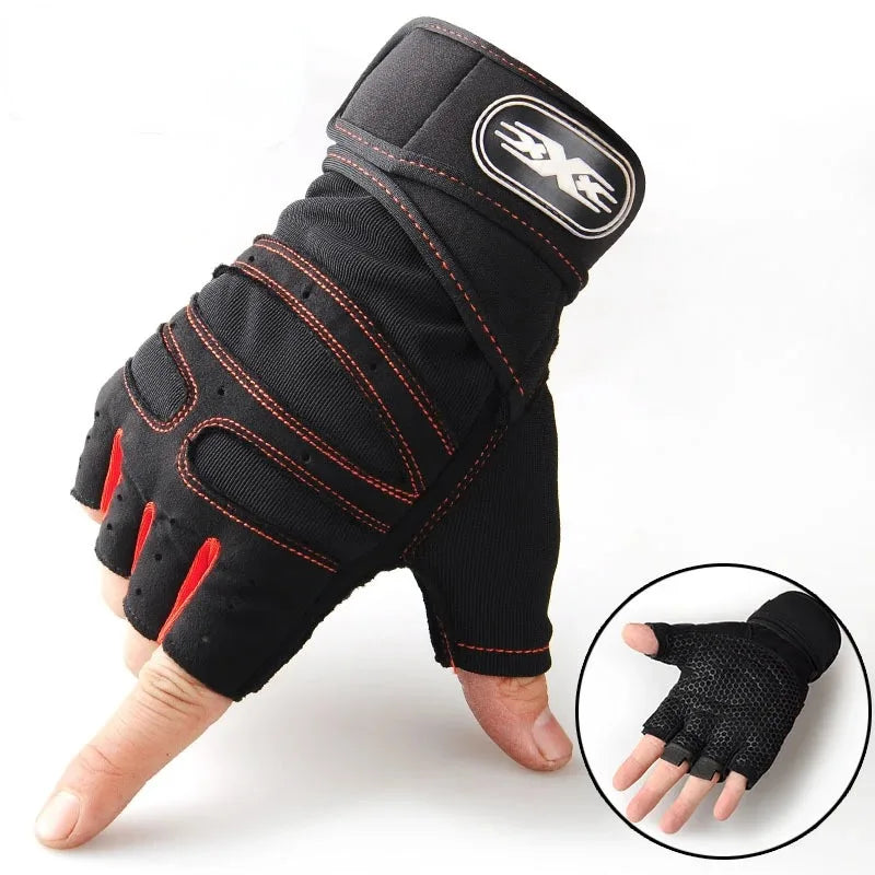Outdoor Sport Fingerless Gloves with Wrist Guard