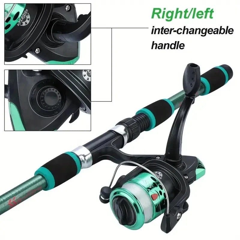 Telescopic Fishing Rod & Spinning Reel Full Kit