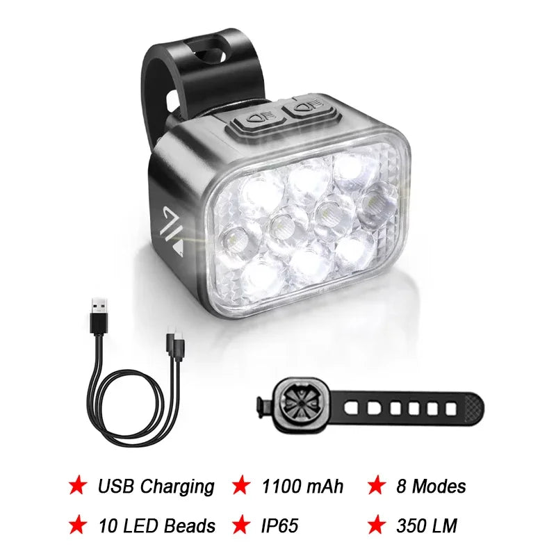 BUCKLOS USB Rechargeable LED Bike Lights – Front & Rear