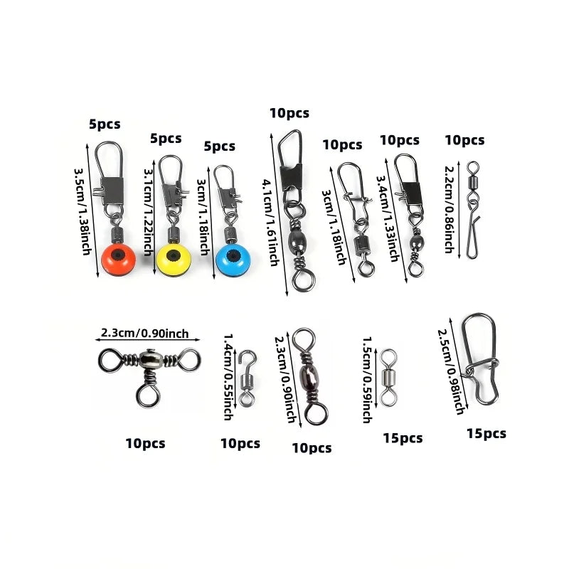 115-Piece Quick-Change Fishing Connector Set