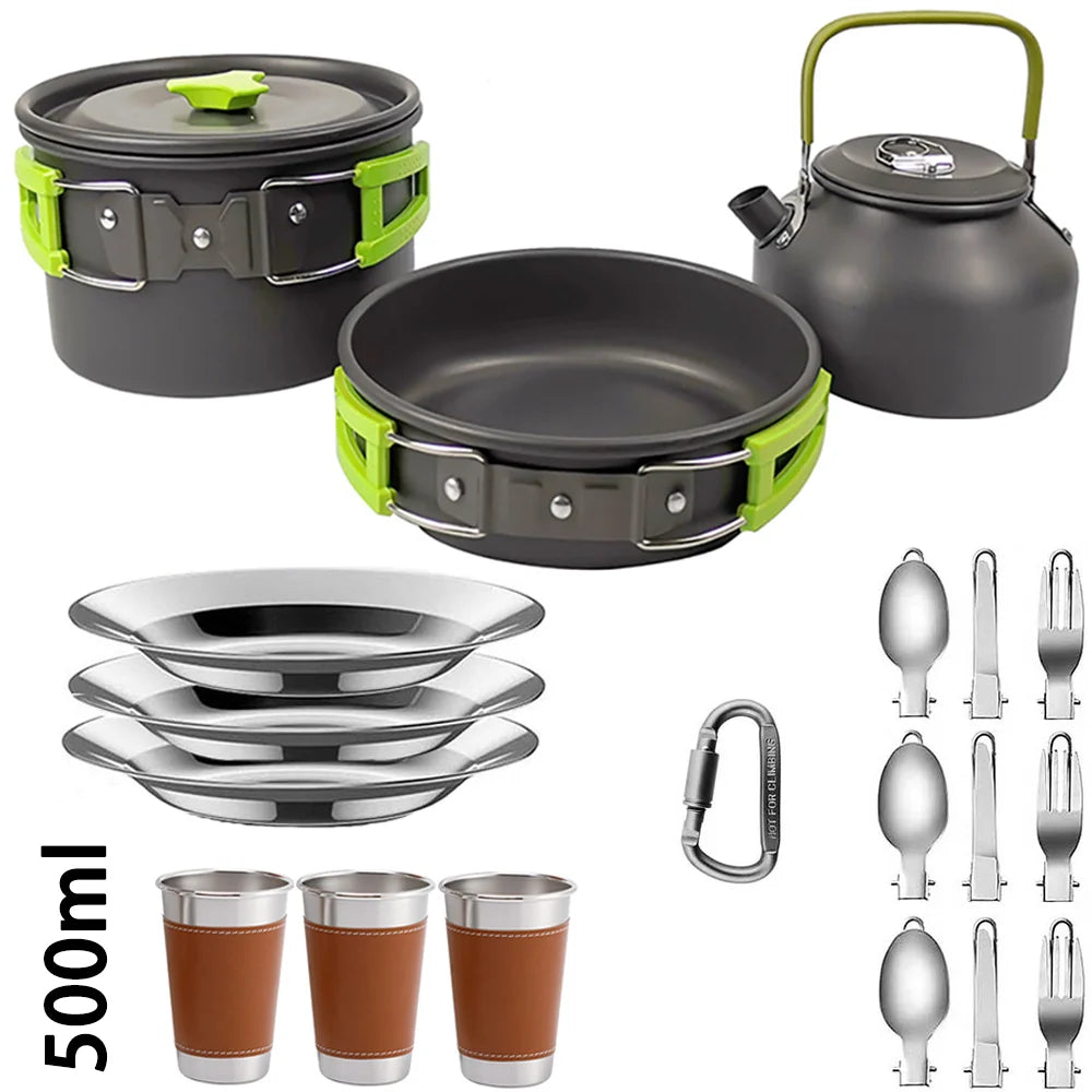 Camping Cookware Set for 2–3 People – Non-Stick
