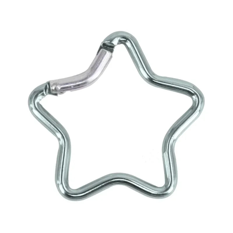 Star-Shaped Spring Lock Carabiner Keychains – Multicolor